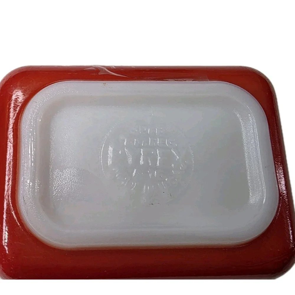 Lot of 2 Vintage Pyrex Red 501-B Refrigerator Dishes‎ With Lids 501-C 0723!!!